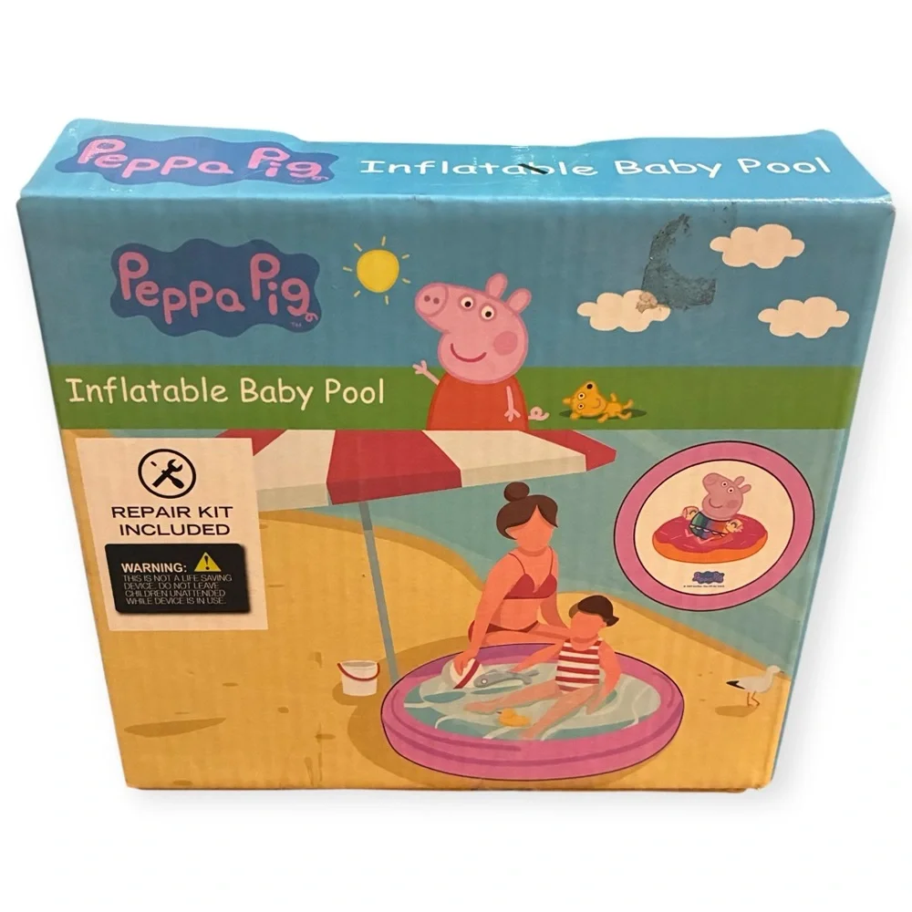 NIB Peppa Pig Inflatable Baby Pool - Pink - Picture 4 of 8